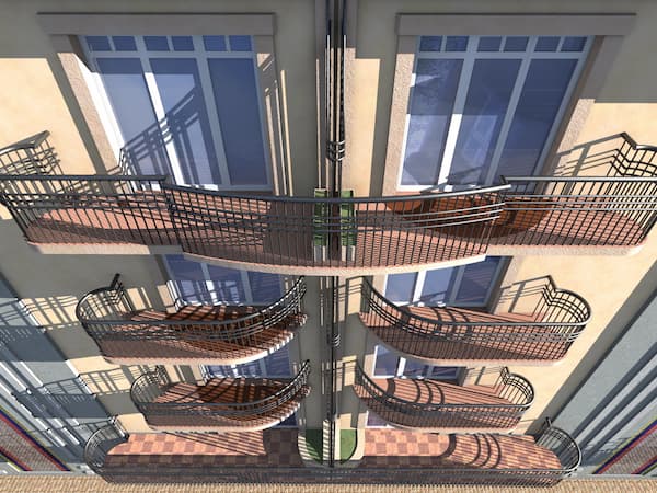 Koncepcja architektoniczna budynku przy ul. Lwowskiej i Dąbrowskiego, widok z perspektywy ulicy